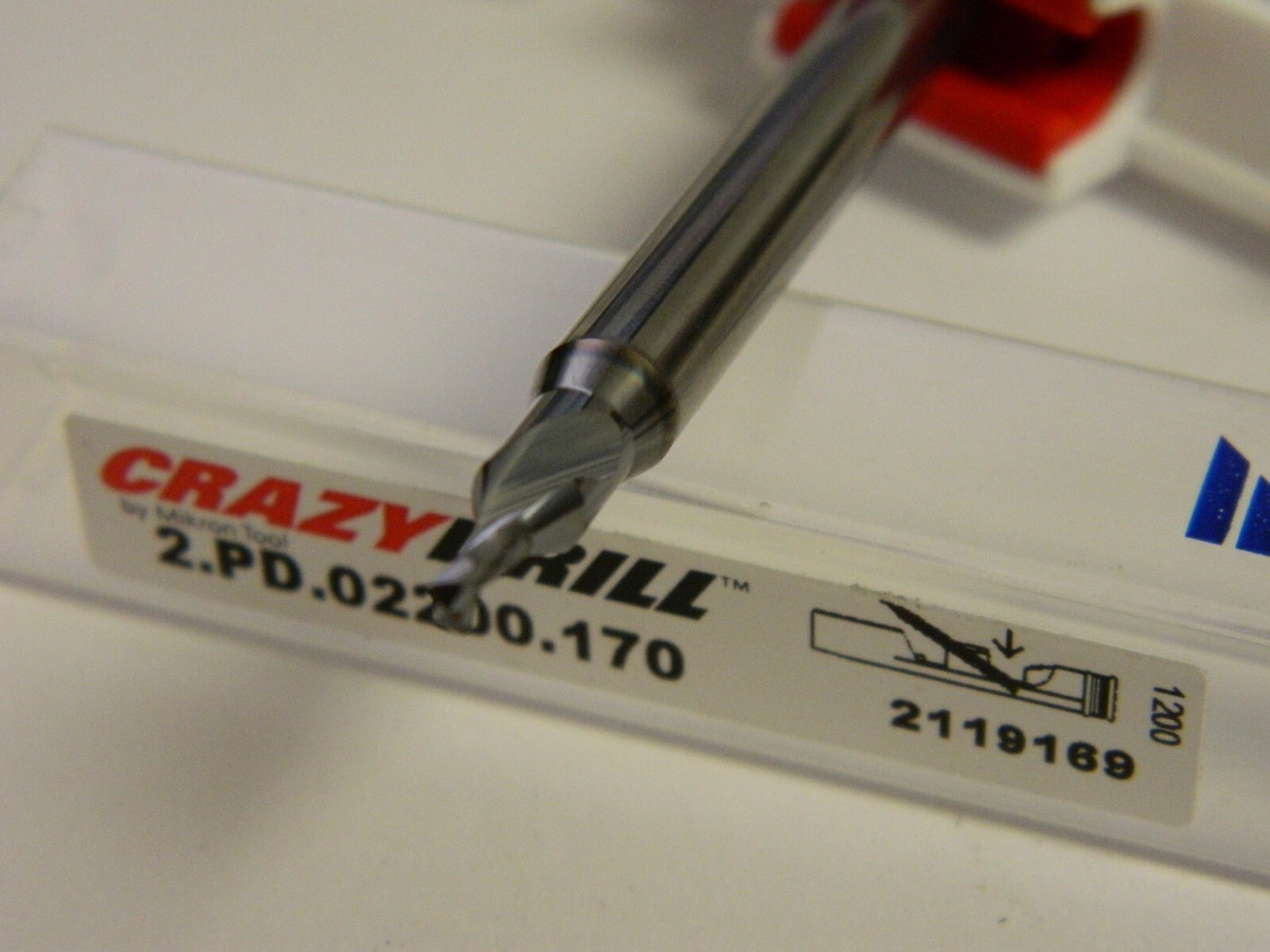 Mikron Crazy Drills 2.2MM 2FL RIP CARB 2XD CRAZY DRILL QTY 2 2PD.02200.170