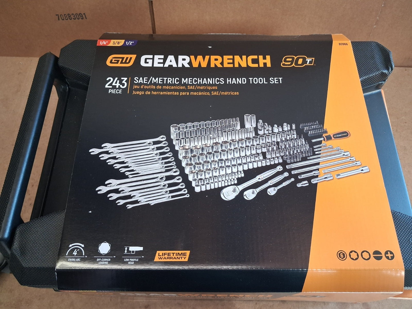Gearwrench 243 Piece Mechanics Hand Tool Set SAE/Metric 6-Point 80966