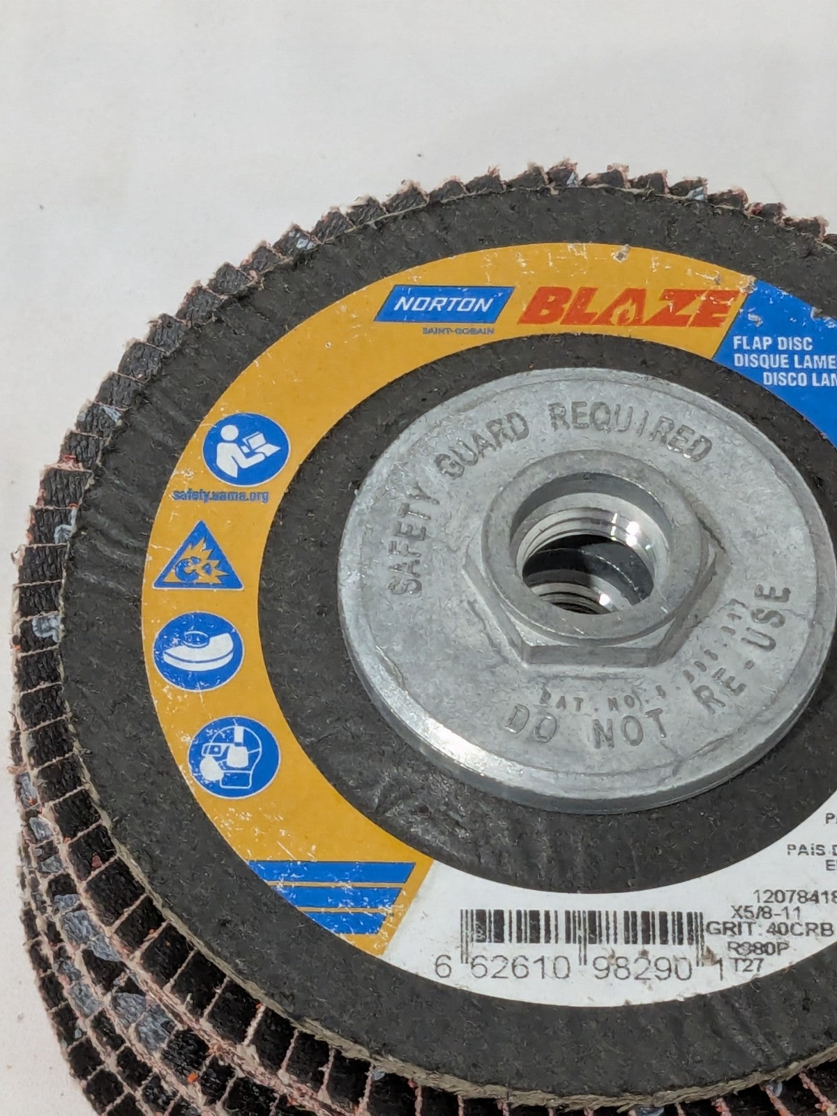 Norton Flap Disc: 4-1/2" Dia, Ceramic Alumina, Type 27 Qty 4 66261098290