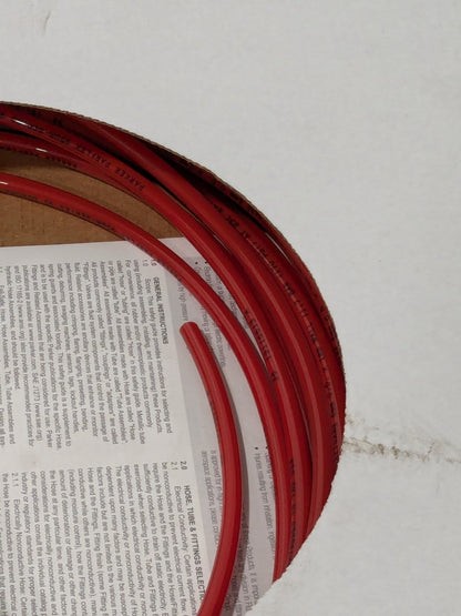 Parker Polyurethane Tube: 100' Long, Red 95UM-6X1-RED-0100