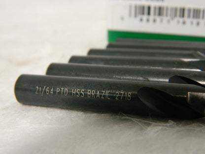 Precision Twist Drill High Speed Steel Jobber Drill 21/64" 118° Qty 6 01012