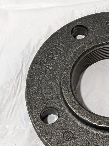 Ward Screwed Flange 3" x 7-1/2" Black Cast Iron Steam Companion FCICOF