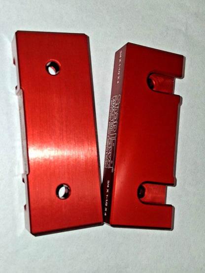 Snap Jaws Vise Jaw 4.00" W 1-1/2" H 0.7500" Thick Flat 2pc 4MAJ-150