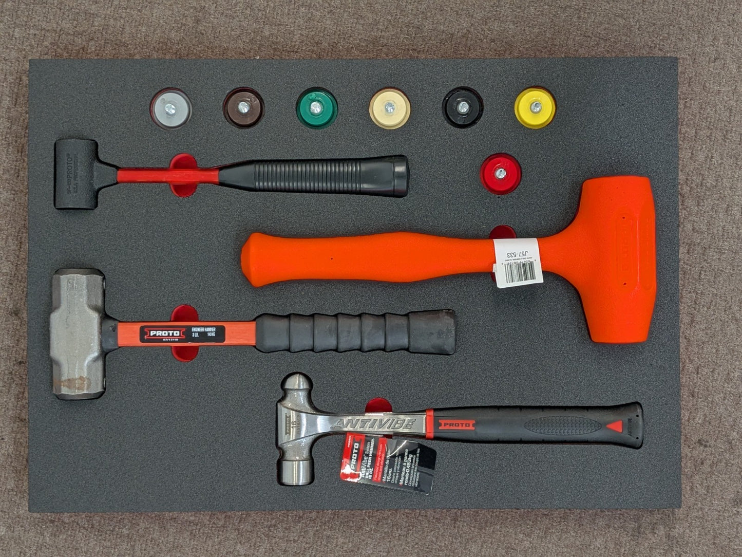 Proto 230 PC. Mixed Hand Tool Set w/ Foam Inserts SAE / Metric 3/8", 1/2" Drive