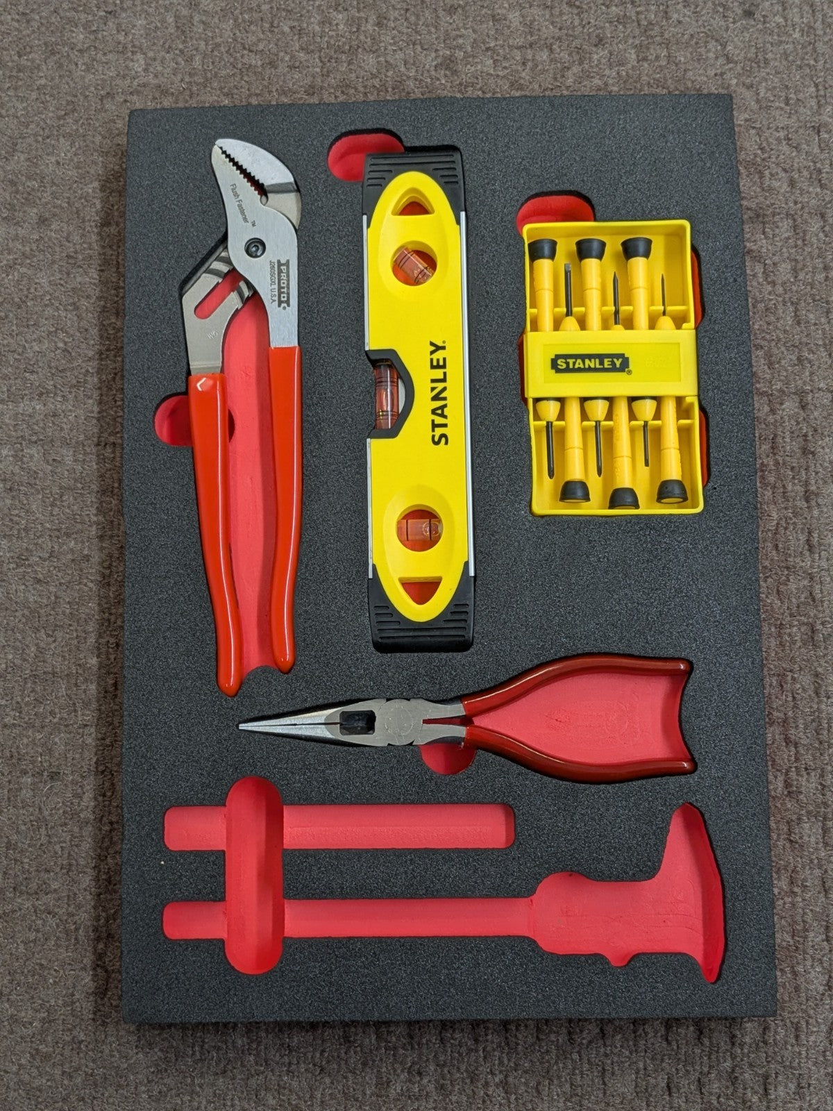 Proto 230 PC. Mixed Hand Tool Set w/ Foam Inserts SAE / Metric 3/8", 1/2" Drive