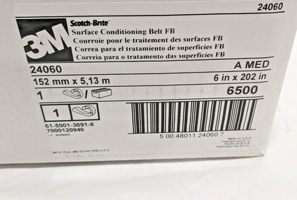 3M Scotch-Brite 24060 Surface Conditioning Belt FB A Medium 6" x 202" 7000120946