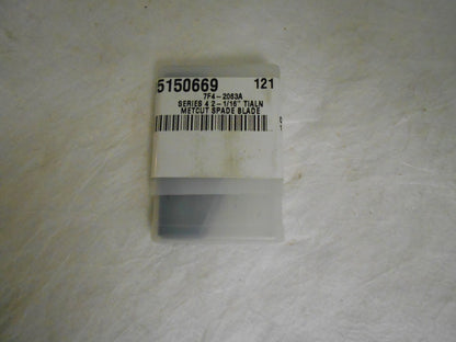 Widia Metcut Cobalt Spade Blade 2.063" x 0.313" TiAlN #7F4-2063A