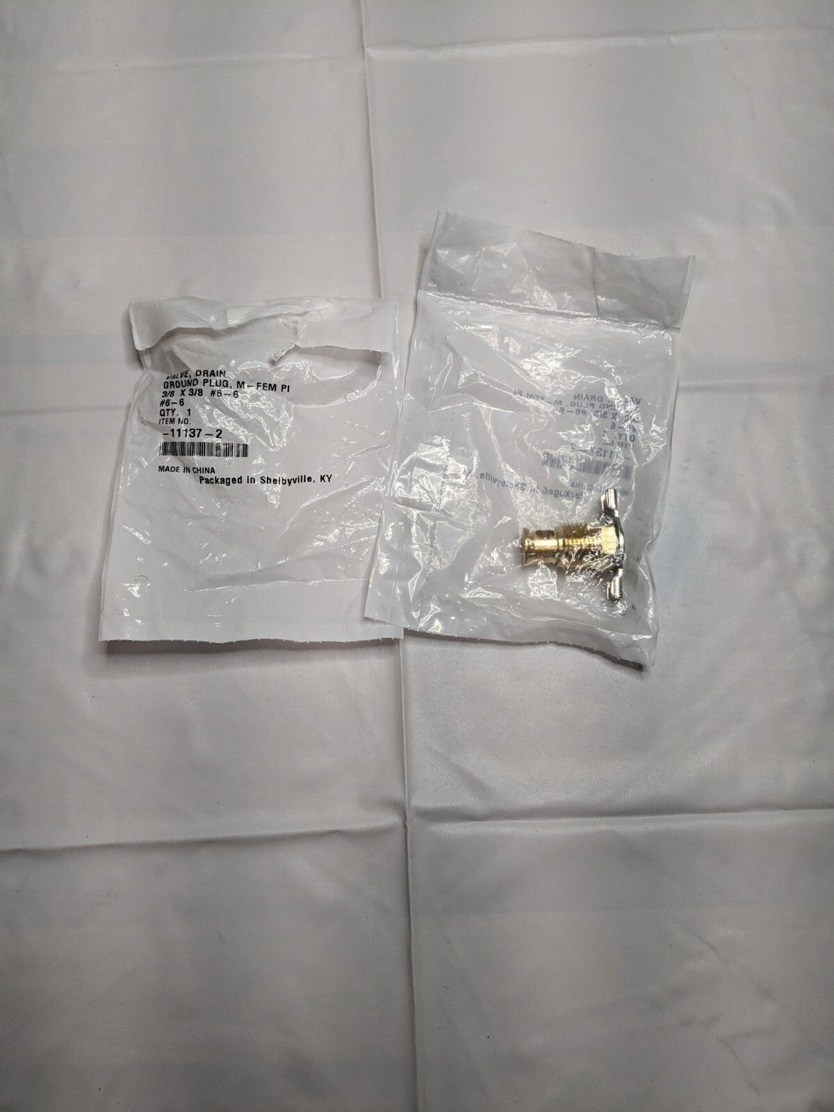 3/8 Pipe, Ground Plug Drain Drain Cock & Shutoff Valve Qty 2 11137-2