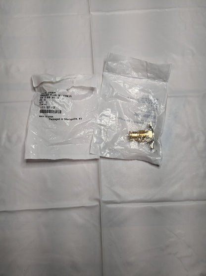 3/8 Pipe, Ground Plug Drain Drain Cock & Shutoff Valve Qty 2 11137-2