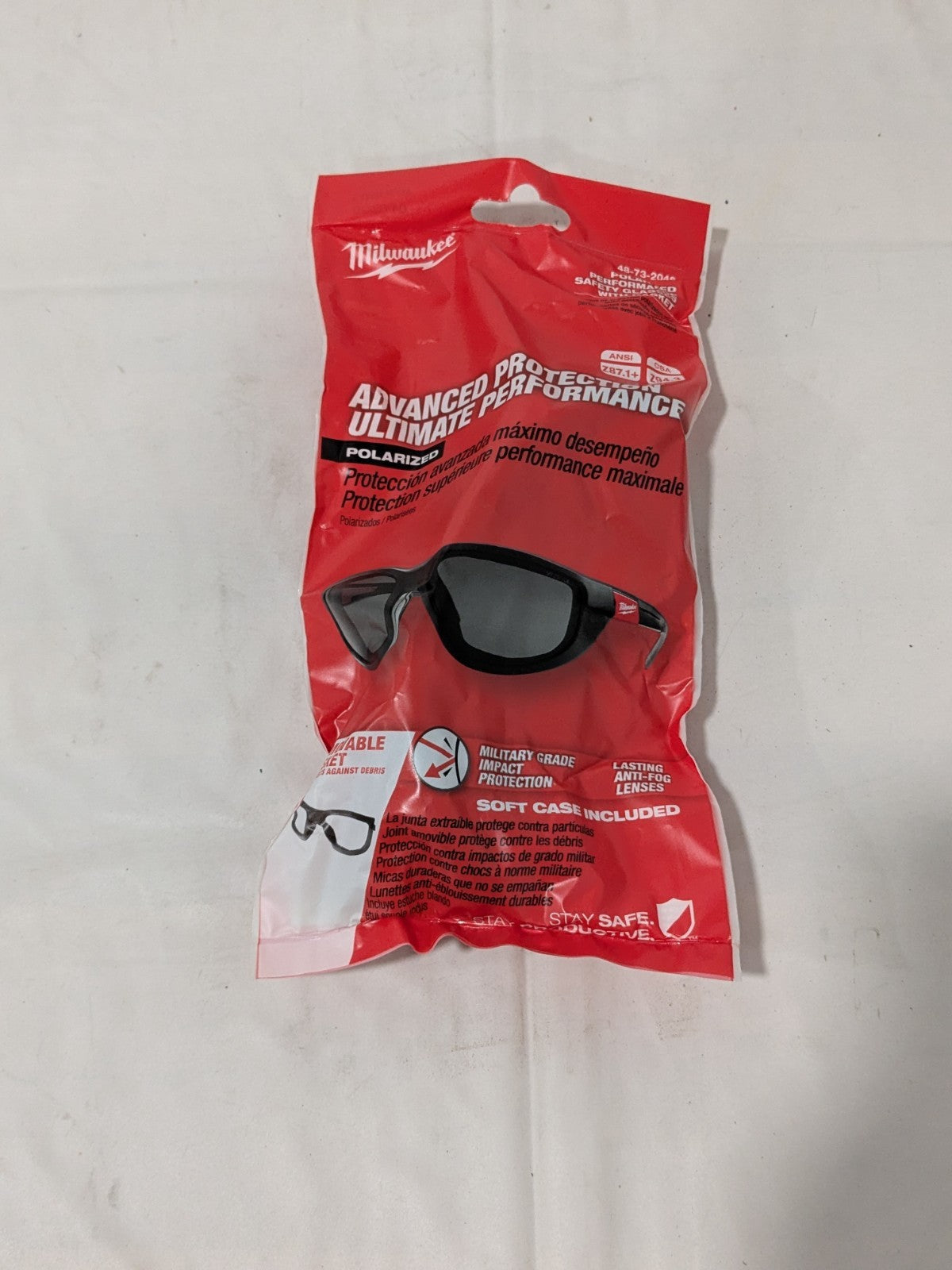 Milwaukee Polarized Lenses Safety Glasses with Removable Gasket 48-73-2046
