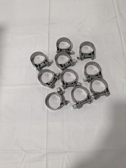 MIKALOR T-Bolt Hose Clamp: 1.58 to 1.69" Hose, 25/32" Wide Qty 10 3019