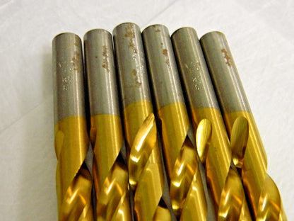Hertel Jobber Drills TiN Finish 13/32" Dia. 118° HSS Qty 6 85704591