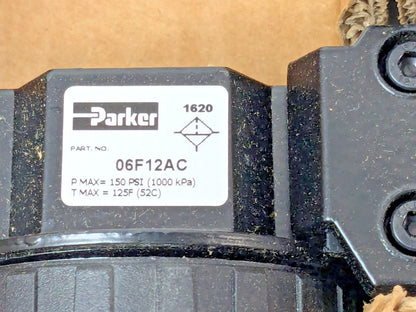 PARKER 3 Piece Combo Filter Regulator Lubricator 1/4" 125 PSI 06B12A13A2BC