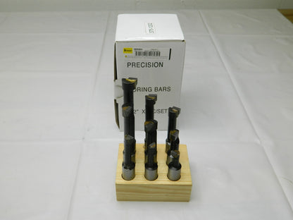 Interstate 9 Pc Boring Bar Set 5/16"-9/16 Min Diam 3/4"-3 Max Depth 08054504