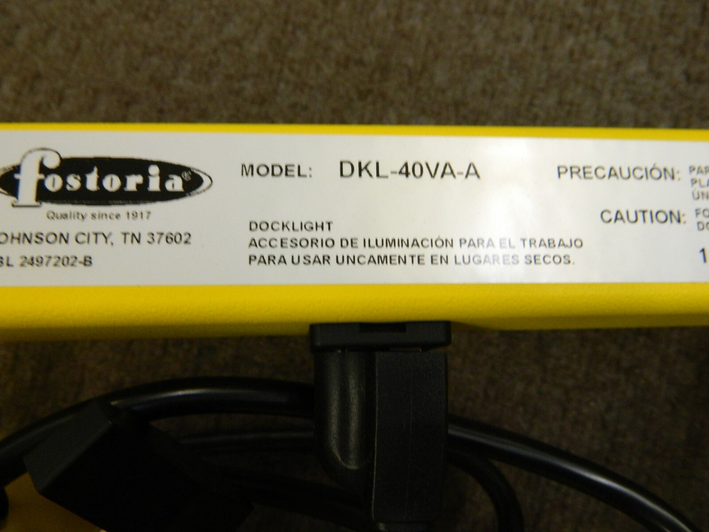 FOSTORIA Incandescent Task Light 40 Reach Pivot Arm Bracket DKL-40VA-A DAMAGED