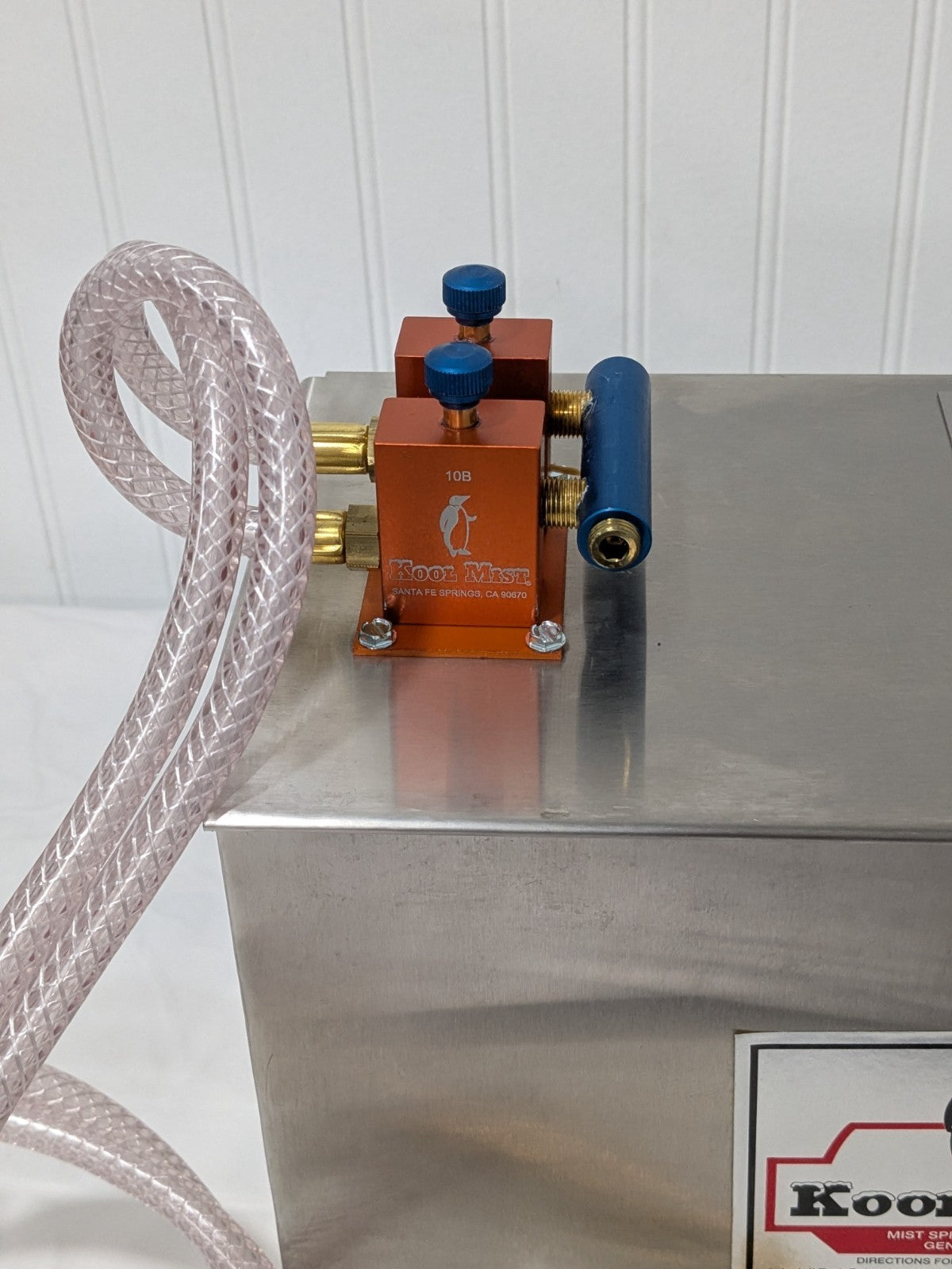 Kool Mist Tank Mist Coolant System: 3 gal, Stainless Steel Tank, 2 Outlet 352N