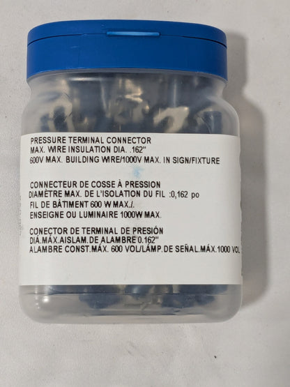 (100) T&B Standard Fork Terminal: Blue, Nylon, Partially Insulated, #6 3KG39