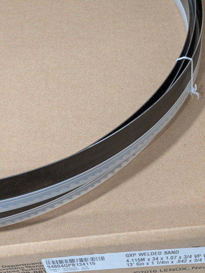 Lenox Welded Bandsaw Blade: 13' 6 Long x 1-1/4" Wide x 3 to 4 TPI 9480
