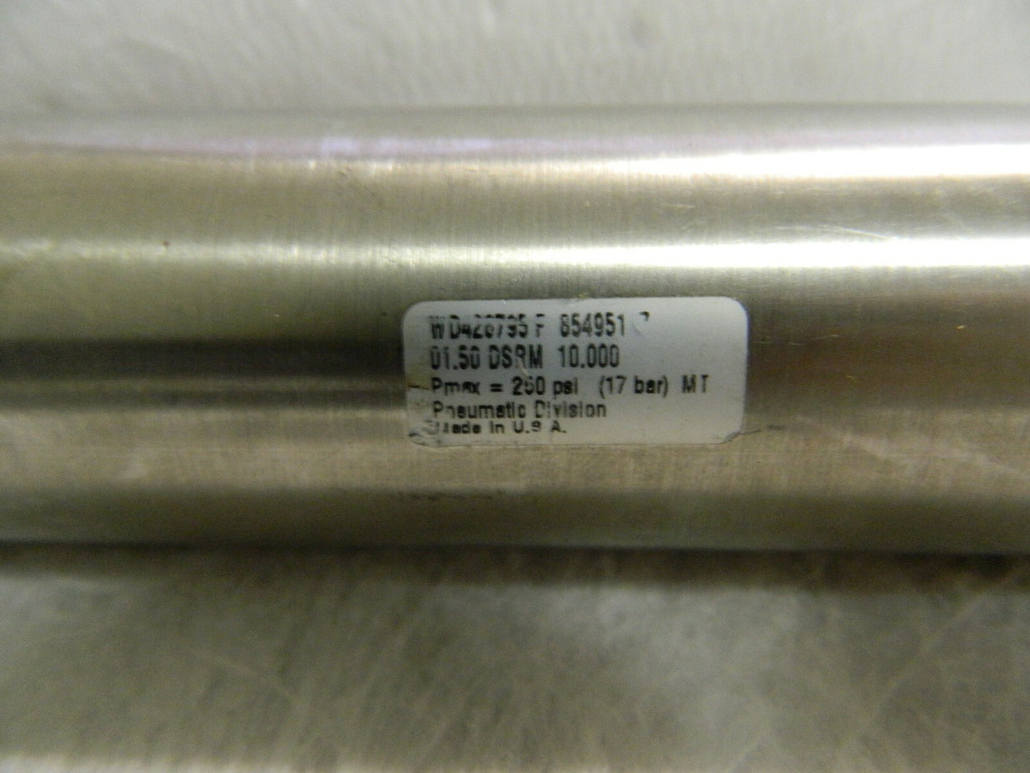 Schrader 1.5" Bore x 10" Stroke Non-Repair Magnetic Cylinder 1.50DSRM1