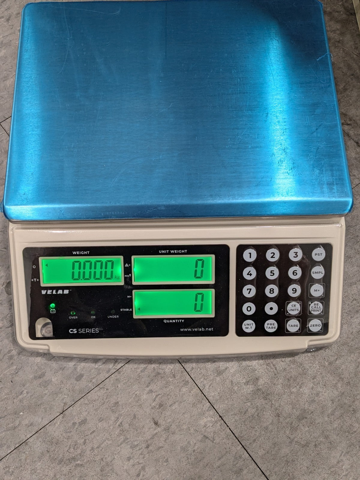 Velab Counting Scale 60 lb x 0.002 lb, RS232, Stainless Steel Pan VE-CS30S