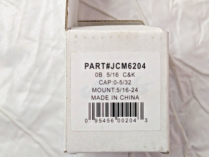 Jacobs Drill Chuck Threaded Mounts 4.00 to 4.00 mm Capacity 5/16-24 in JCM6204