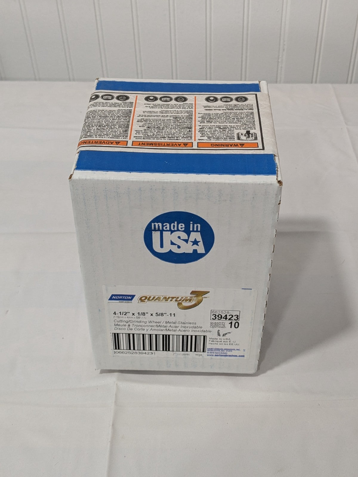 Norton Depressed-Center Wheel: Type 27, 4-1/2" x 1/8" Box of 10 66252839423