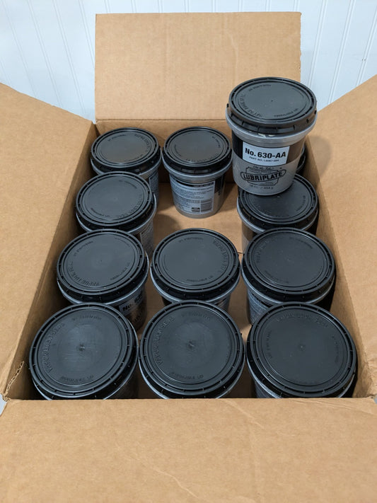 (12) Lubriplate Grease: 15 oz Tub, Lithium 270 ° F Max Temp, Off-White L0067-004