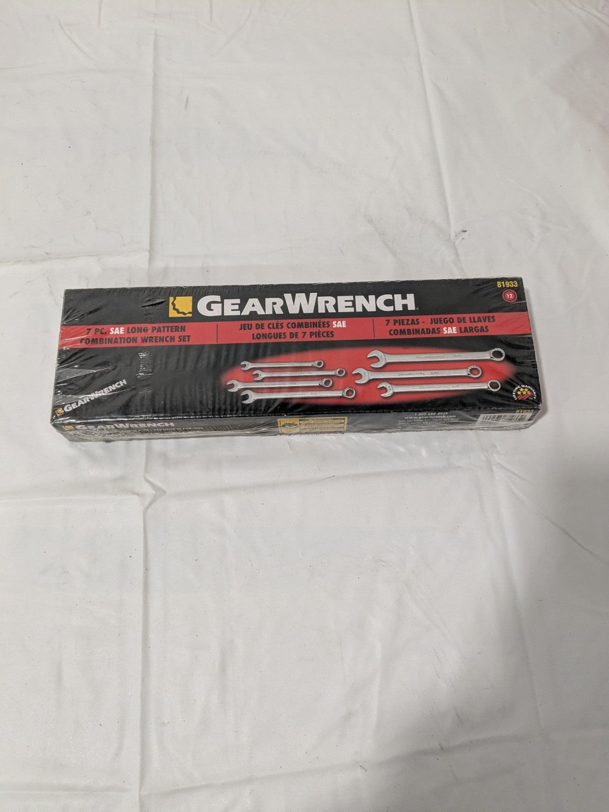 GEARWRENCH Combination Wrench Set: 7 Pc, 3/8 to 3/4" Wrench, Inch 81933