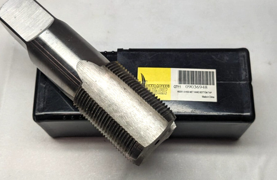 Interstate Straight Flute Tap M32x1.5 HSS 4FL Bttm Chamfer 6H 09036948