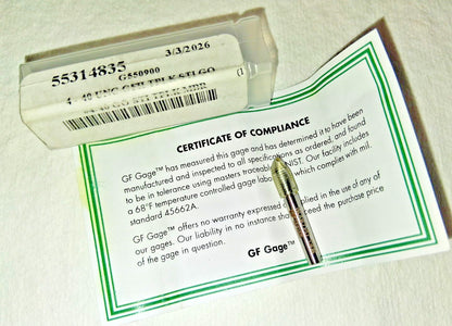 GF Gage 4-40 Thread Steel Screw Thread Insert 55314835