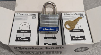 Master Lock Lockout Padlock: Keyed Different, Steel Shackle Qty 6 3BLU