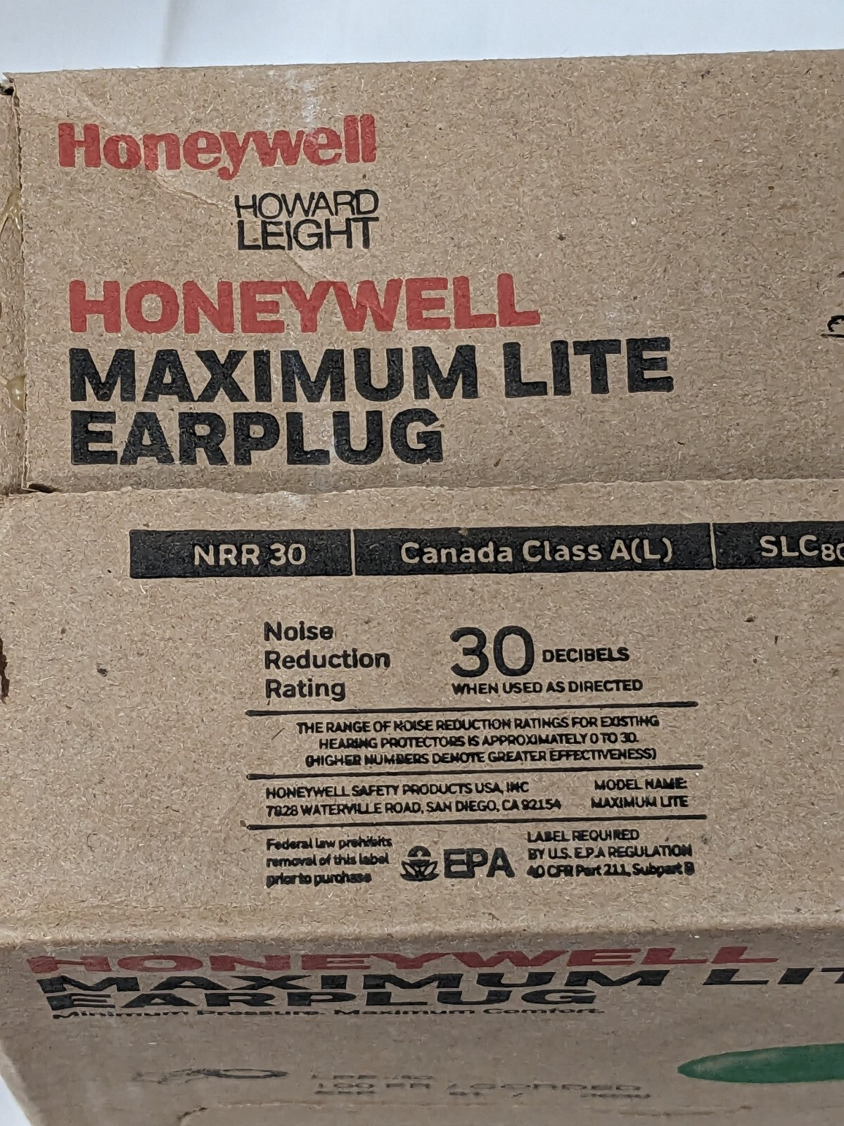 Howard Leight Earplugs: 30 dB, Foam, Contoured, Roll Down, Corded Qty 100 LPF-30