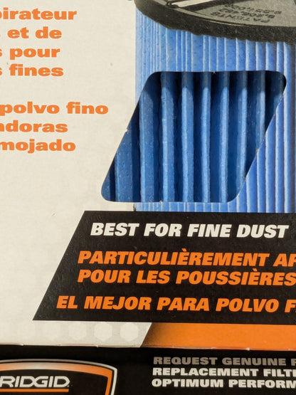 Ridgid Vacuum Cleaner High-Efficiency Filter: Dry &amp; Wet Pickup Box of 4 VF35