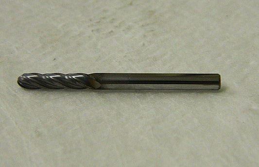 Metal Removal Ball End Mill 1/8" x 1/8" x 1/2" x 1-1/2" 4 Flute  QTY 2 M32564