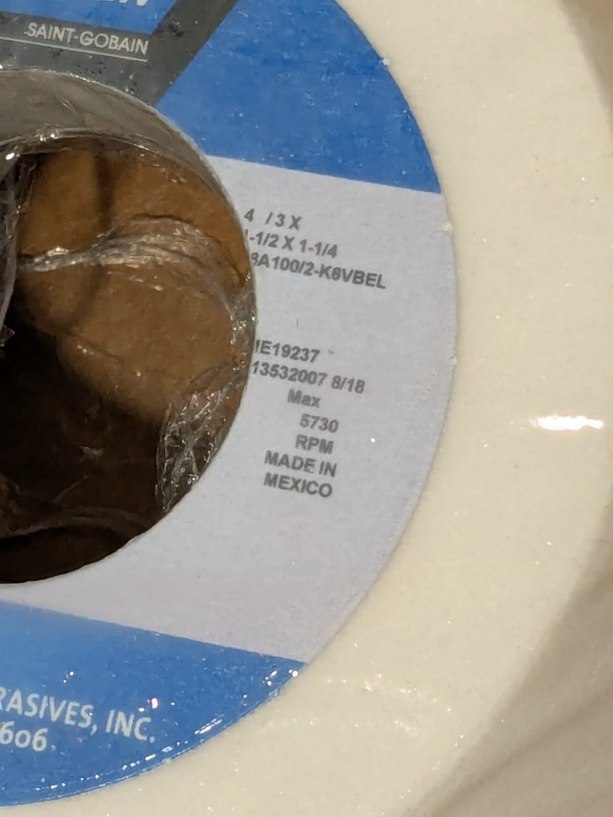 (5) Norton Tool/Cutting Grinding Wheel: 4" Dia, 100 Grit, K Hardness 66243530398