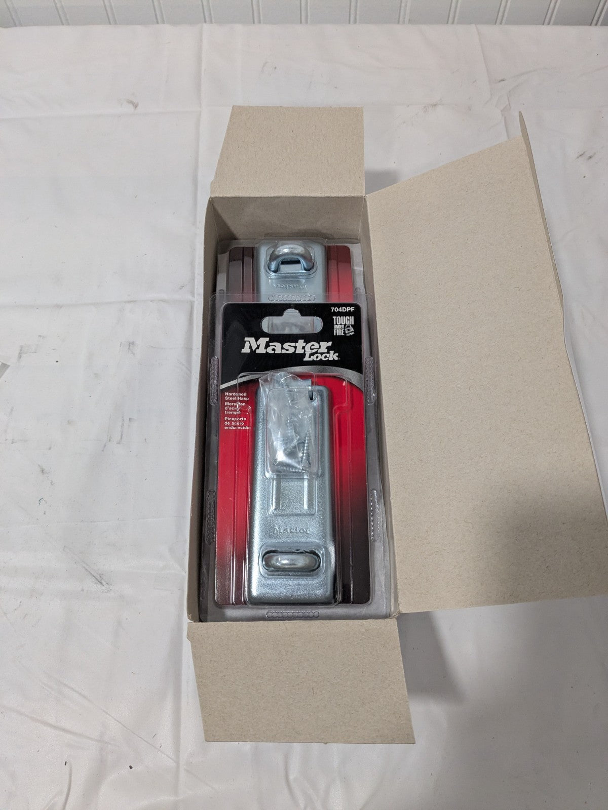Master Lock 4-1/2" High Security Hasp Hardened Steel Locking Eye Box of 4 7