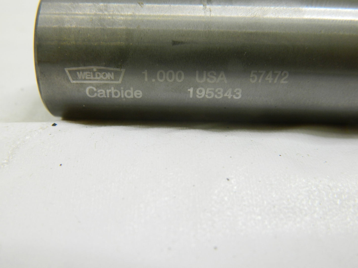 WELDON Square End Mill: 1 " Dia, 4 " LOC, 2 Flutes, Solid Carbide 57472-00-W