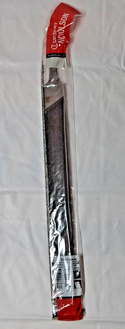 Nicholson American-Pattern File 12"L Flat Double 1-5/32"W 9/32"T 06084N