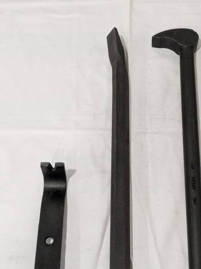 MAYHEW 4 Piece Utility Pry Bar Set, 7-1/2, 16 &amp; 17" Lengths 76295