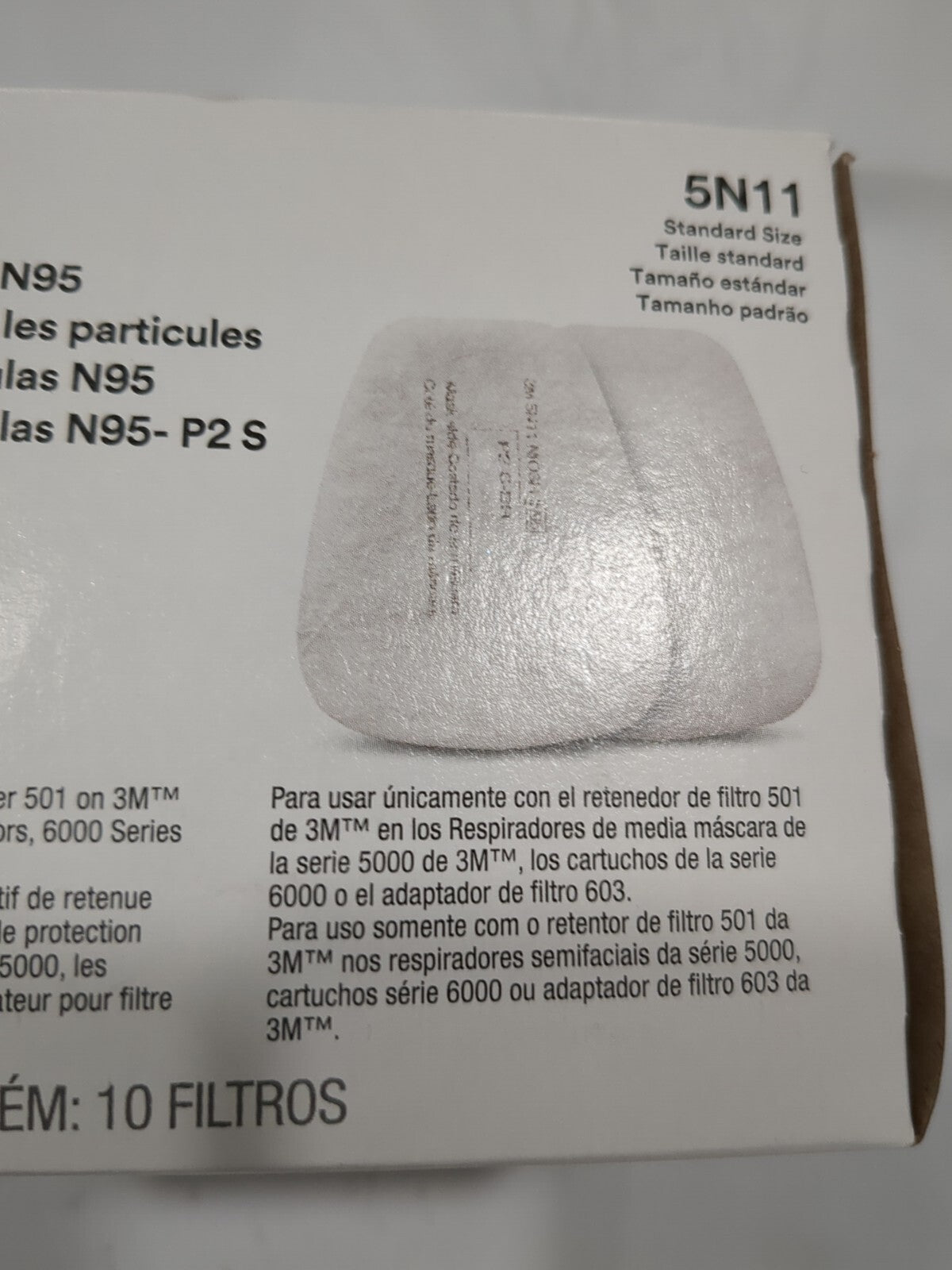3M 10 pk of white Facepiece Filters: Particulates 7000002008