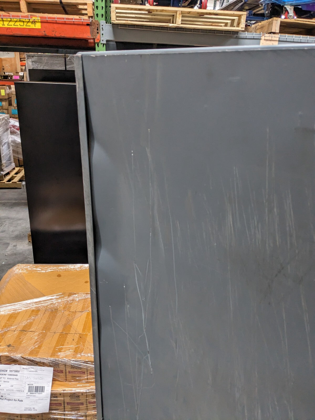 Durham Mobile Storage Cabinet w/ Bins 3-Shelf 76 x 36 x 24 Scratch N Dent
