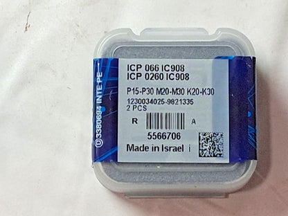 Iscar Replaceable Drill Tips 2PK ICP0259 IC908 0.2600" Dia 6.60 mm Dia 5566706