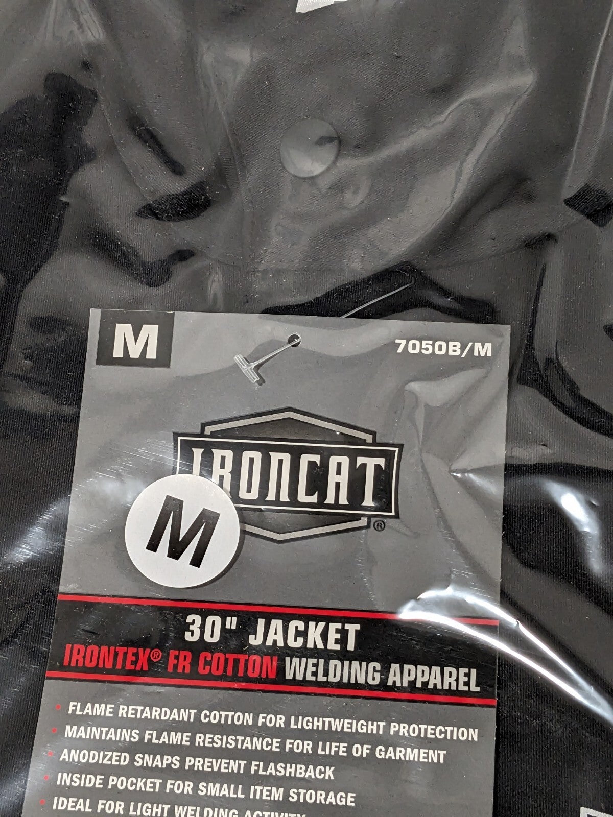 Ironcat: Flame-Resistant &amp; Welding, Size Medium, Sateen Cotton Qty 2 7050B/M