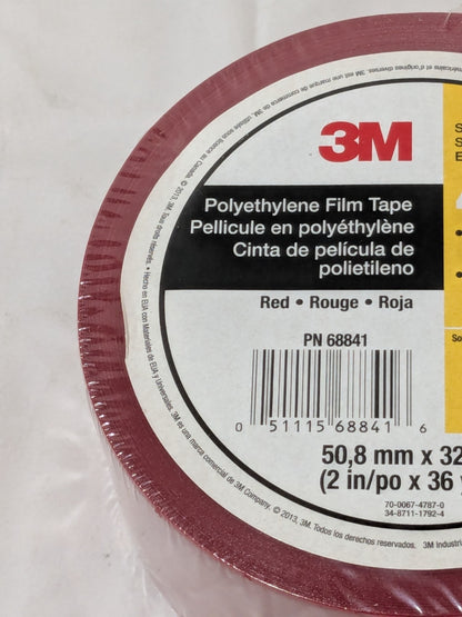 3M Polyethylene Film Tape: 2" Wide, 110' Long, 5.0000 mil Thick 701037