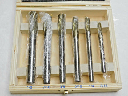 6 Piece Interchangeable Pilot Counterbore Set HSS 3/16" to 1/2" 3FL 08794018