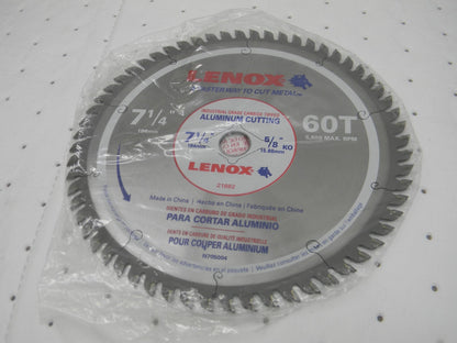 ENOX 7-1/4 Diam, 5/8 Arbor Hole Diam, 60 Tooth  Saw Blade 21882AL714060CT