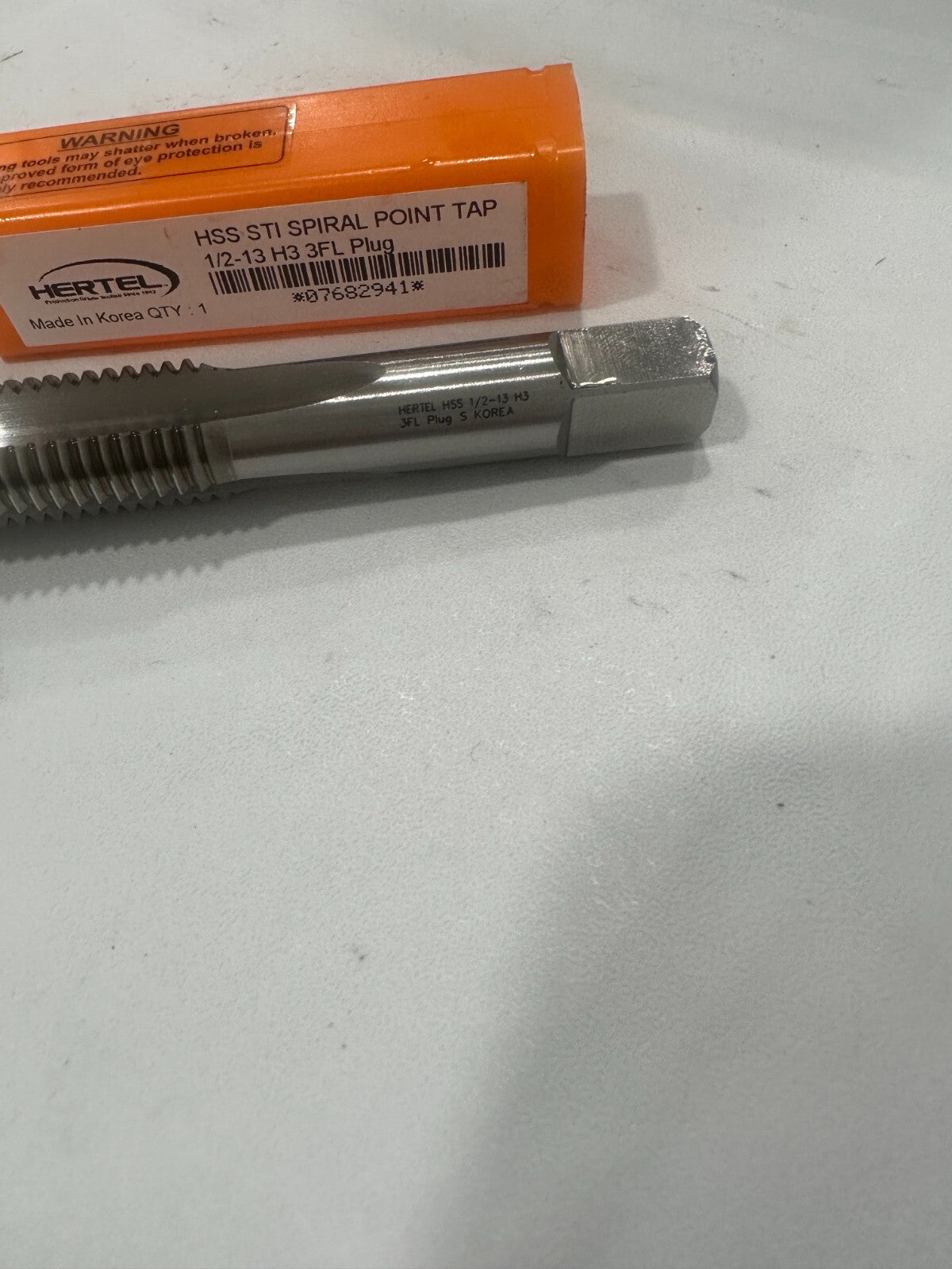 HERTEL Spiral Point STI Tap: 1/2-13 UNC, 3 Fl HSS K007130AS