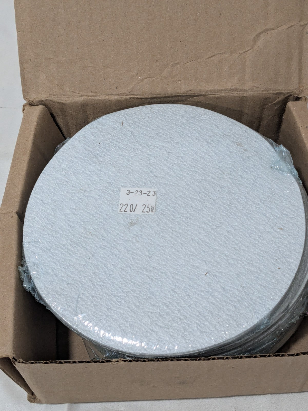 (100) Hook & Loop Disc: 6" Dia, 220 Grit, Coated, Silicon Carbide 809775-60629