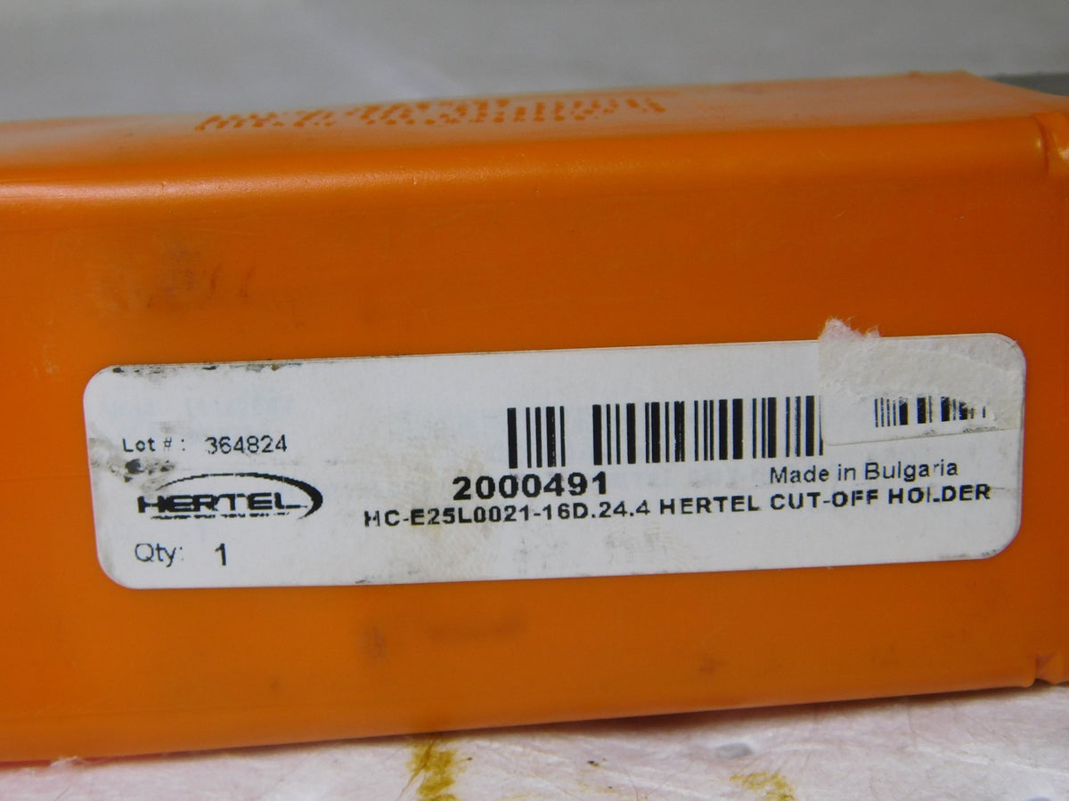 Hertel Indexible Cutoff Toolholder 21mm Max DOC 25mm Shank Dia 5 OAL  2000491