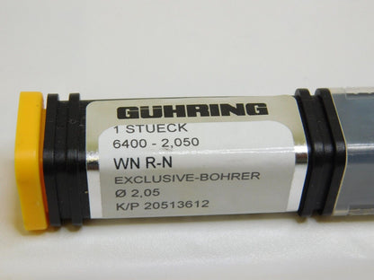 Guhring EXCLUSIVELINE Carbide Micro Precision Drill 2.05mm 4xD 9064000020500
